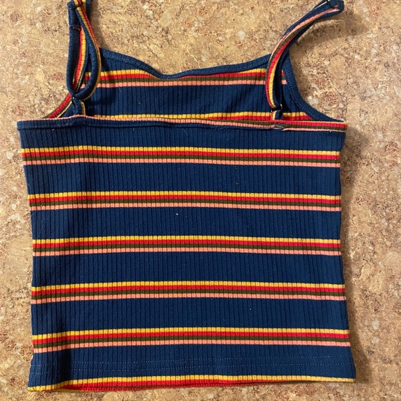Striped Multicolor Ribbed Tank Top - Picture 2 of 5